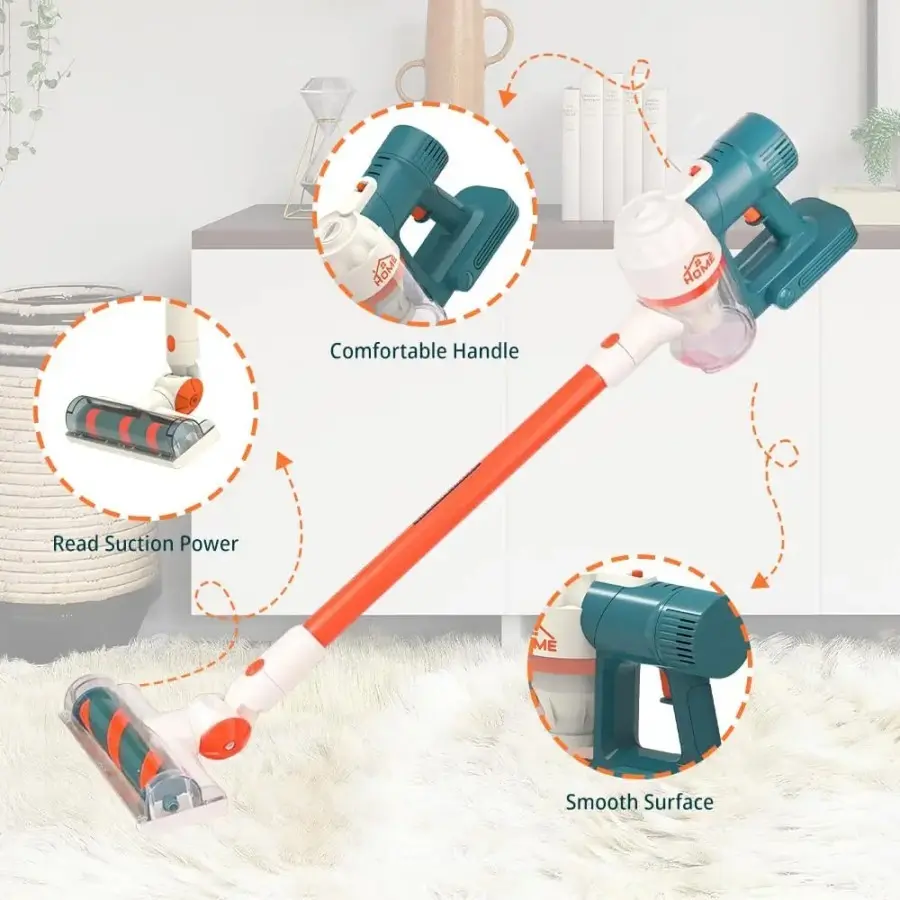 Vacuum Cleaner Toy Set, Real Suction 'three-in-one' Kids Vacuum, Fun Household Game Experience, Educational Playset