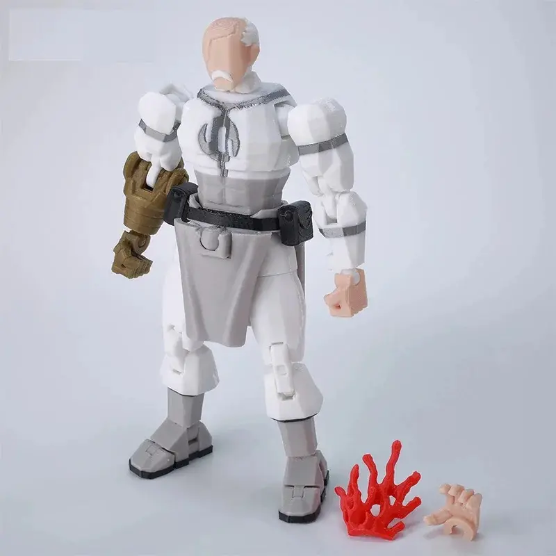 3D printed action figure, PVC material model ornament, multi-jointed model gift for room decoration