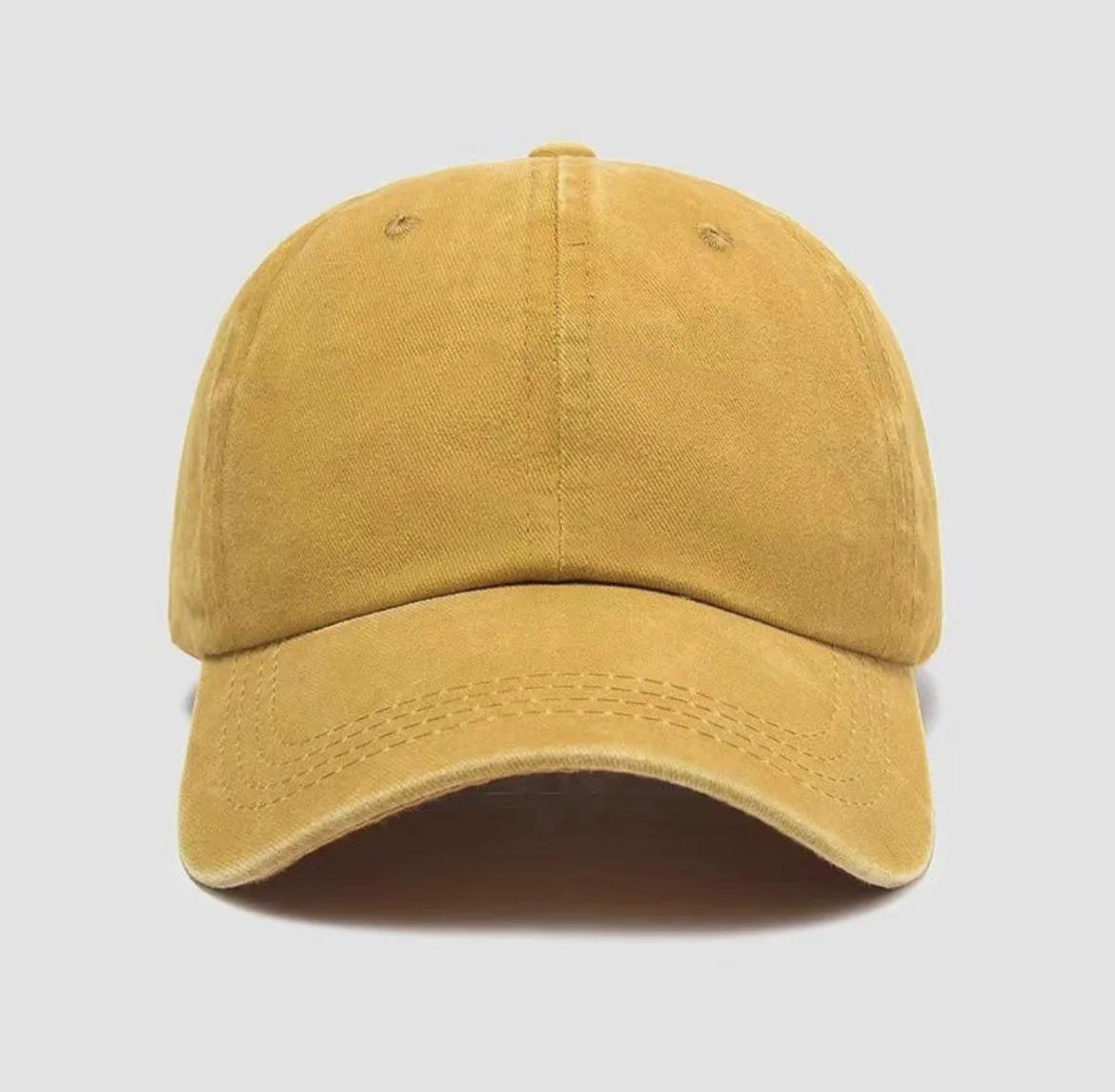 Water washed old duckbill cap, spring and summer soft top, retro curved brim, versatile casual outdoor baseball cap