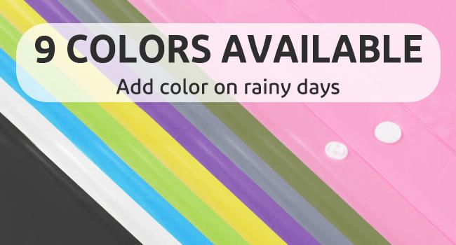 2 Pack Raincoats for Adults Reusable, EVA Rain Ponchos Lightweight Rain Coat Waterproof Rain Gear for Men and Women