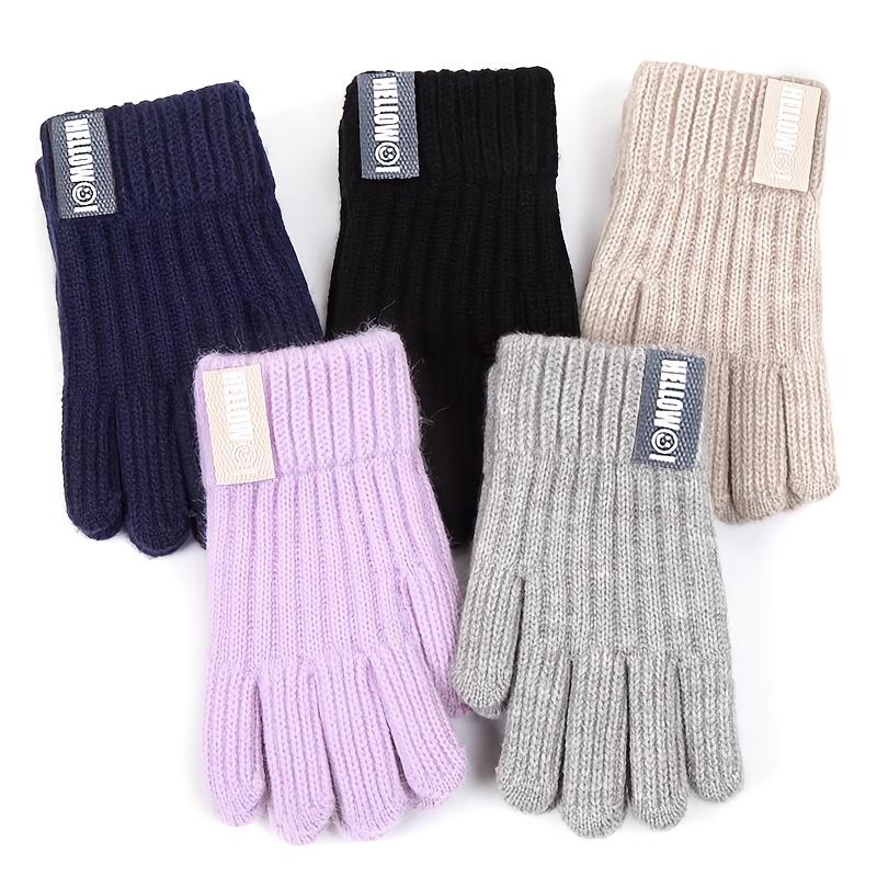 1 Pair ' Winter Gloves Thermal Plush Knit Fingerless Gloves with Flip-Top Wrist Closure - Cold-Proof Hand Warmers for Boys & Girls 4-8 Years,1 Skiing, Play (Multi-Color Options: Beige, Grey, Navy, Black), Winter Onesie, Childrens Winter Hat, Snow Play, Gi