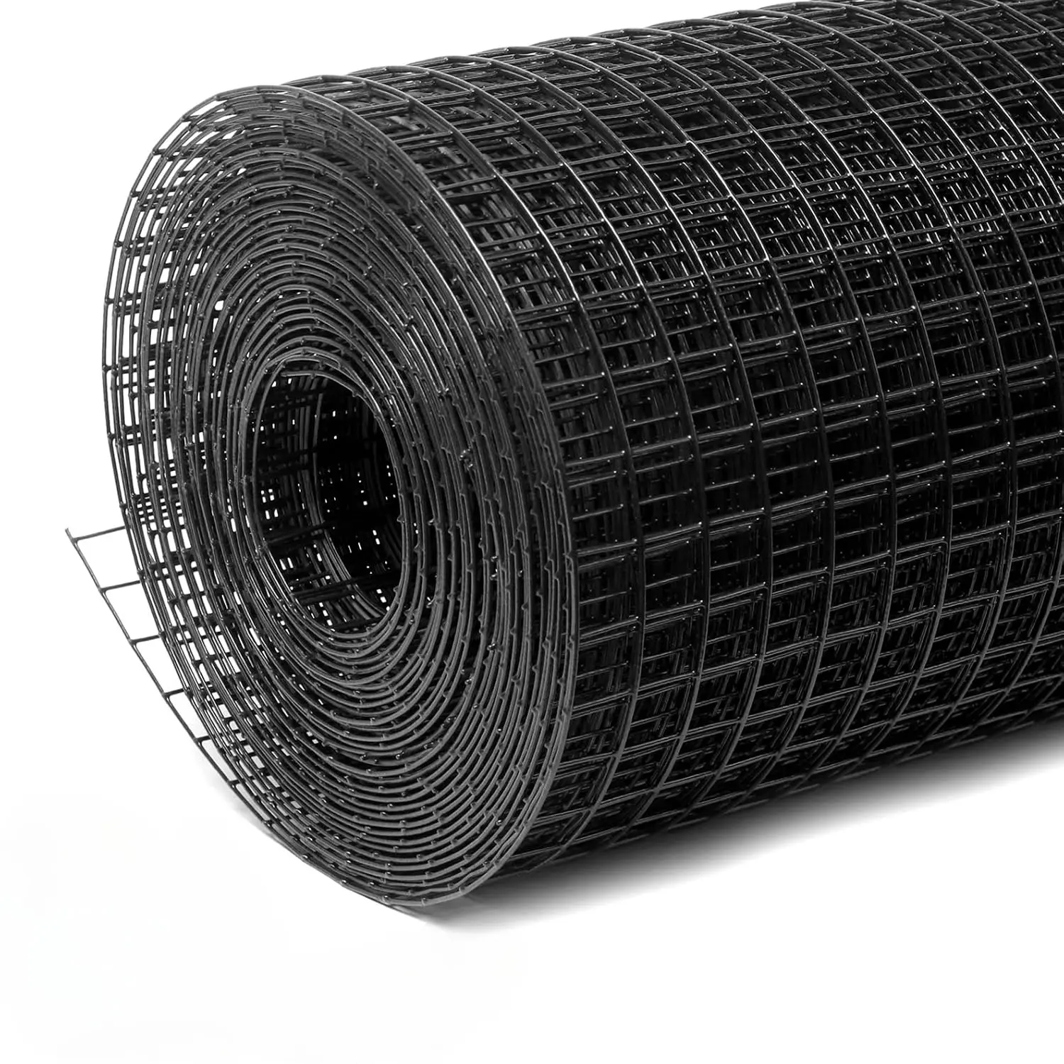Black Hardware Cloth 1/2inx48inx100ft, Chicken Wire Fencing, 19 Gauge, Vinyl PVC Coated Mesh, Welded Wire mesh, Perfect for Gopher Wire, Rodent Mesh, Tree Guard, Chicken Coop