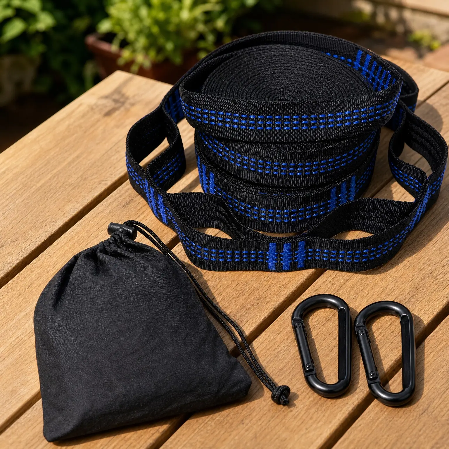 Hammock Straps for Trees - Set of Two 10ft Long with 38 Loops & 2 Carabiners, Essential Hammock AccessoriesGift