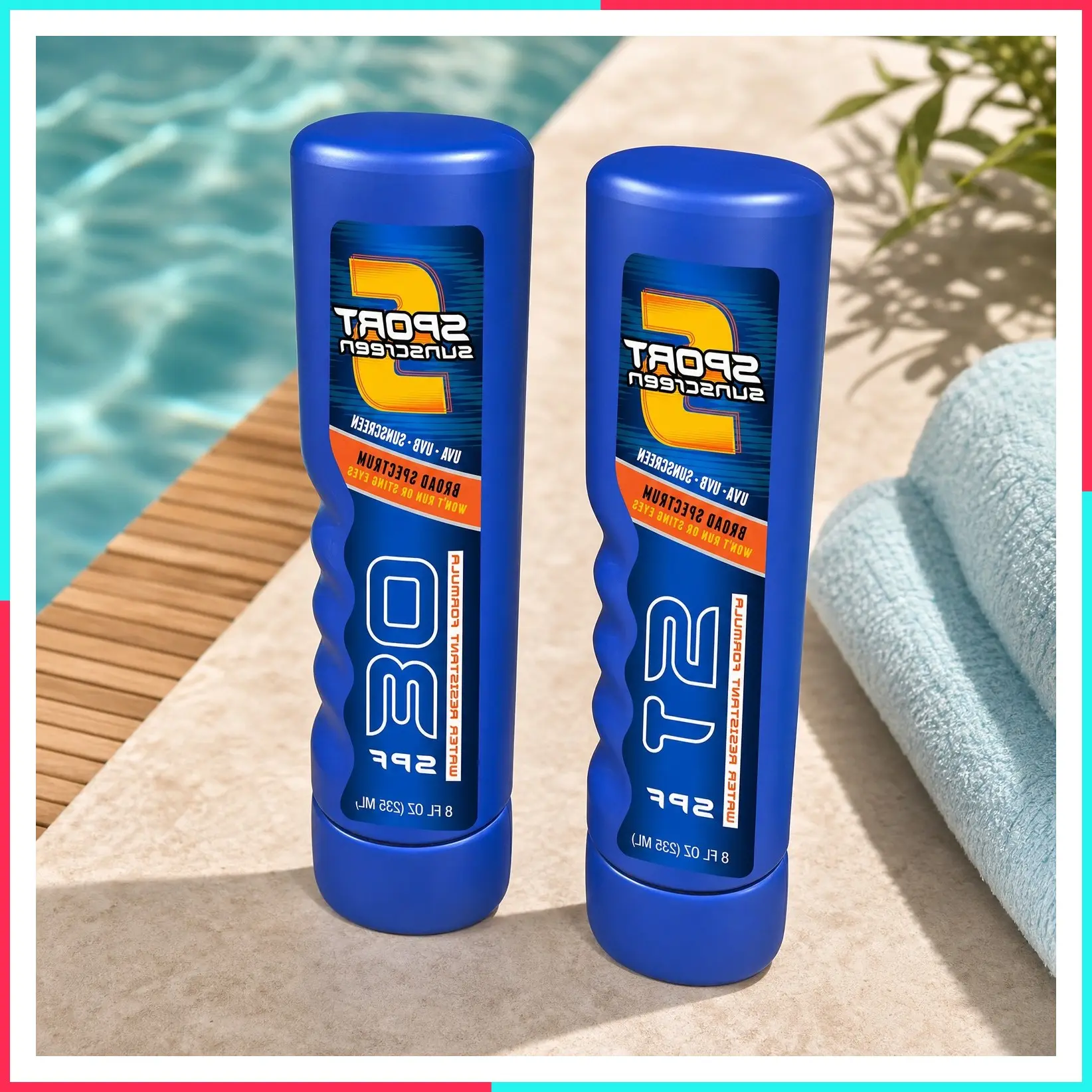 Sunscreen Flask Hidden Alcohol Travel Flasks 2 Pack (16 oz Total) - Secret Liquor Containers for Beaches, Cruises, and Sports Events – Includes Funnel & Spout