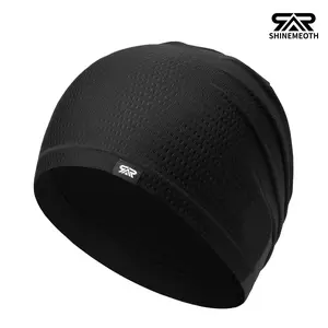 SHINEMEOTH Slouchy Rayon Cycling Beanie, Ultra-Soft 6-Way Ventilation Mesh Helmet Liner, Non-Fade Cooling Skull Cap, Outdoor Sports Beanies