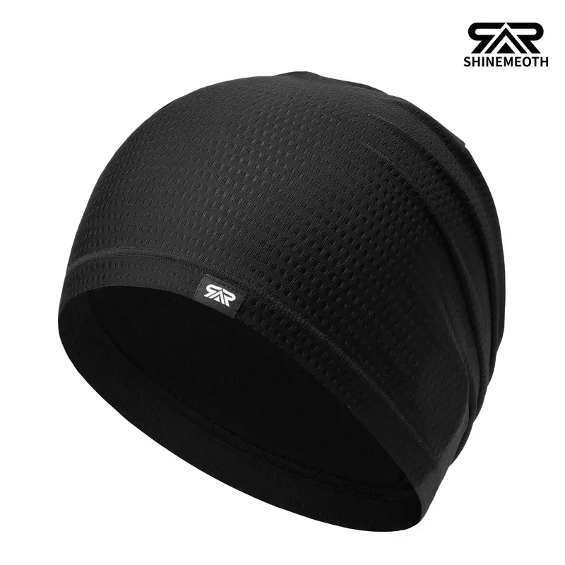 SHINEMEOTH Slouchy Rayon Cycling Beanie, Ultra-Soft 6-Way Ventilation Mesh Helmet Liner, Non-Fade Cooling Skull Cap, Outdoor Sports Beanies, Breathable Beanie, Cycling Skull Caps