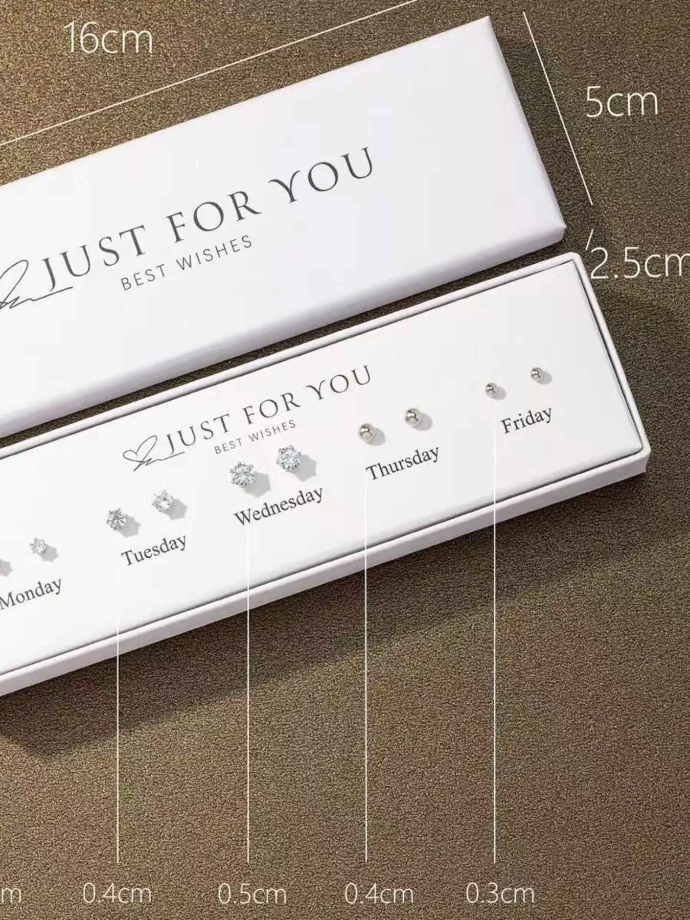 Earrings Jewelry Set for Women Students, Daily Gift Earrings, Weekly Series Earring Gift Box, Birthday Present Kit, Elegant Ear Accessories Collection