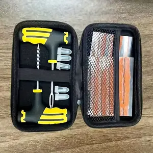 23-Piece Car Tire Repair Kit, Burst Plug Tool, Emergency Tire Patch Set, Tire Sealant Mixer, Tire Repair Tools Kit