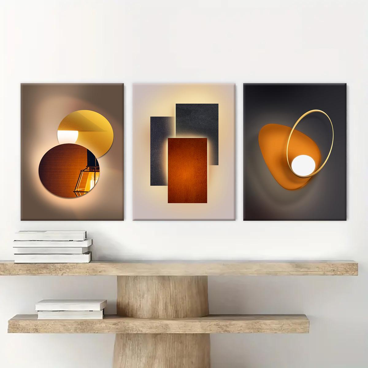 Wooden Framed Canvas Painting, Wood Grain Print, 3 Counts/set Art Pattern Wall Art, Wall Decor for Home Living Room Bedroom Office, Modern Home Decor, Ornaments