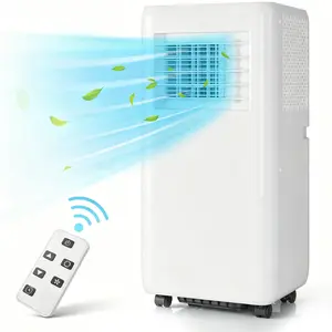 10000 BTU Portable Air Conditioner, 4-in-1 Quiet AC Unit Cools Up to 700 Sq.Ft, with Dehumidifier Fan Auto Swing 3 Speeds Sleep Mode, 24H Timer Remote Control, Window Kit Included for Bedroom Living Room