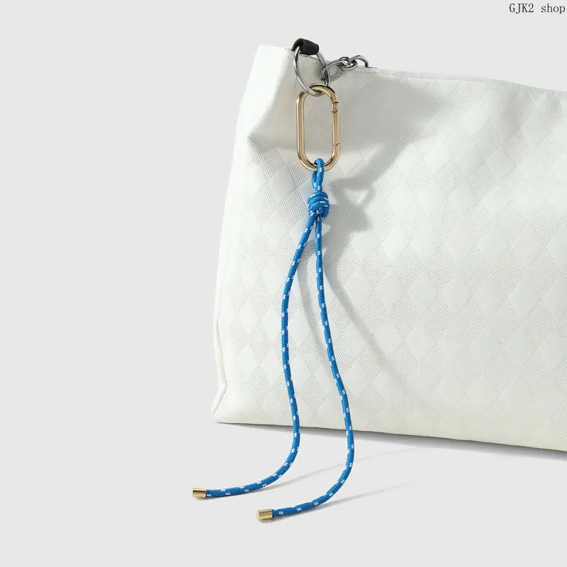 Multicolor Braided Rope Keychain Lanyard, Metal Carabiner Clip Wrist Strap for Keys Bag Decoration