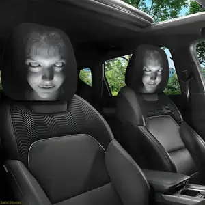2Pcs Universal Car Headrest Covers, Washable SUV Truck Auto Seat Accessories