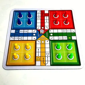 LUDO Game Board with Dice & Pieces Suitable for Family Game Nights, Travel-Friendly Strategy Board Game for 2-4 Players, Classic Ludo for &, Christmas, for,, Parties - Portable Competitive Board Set