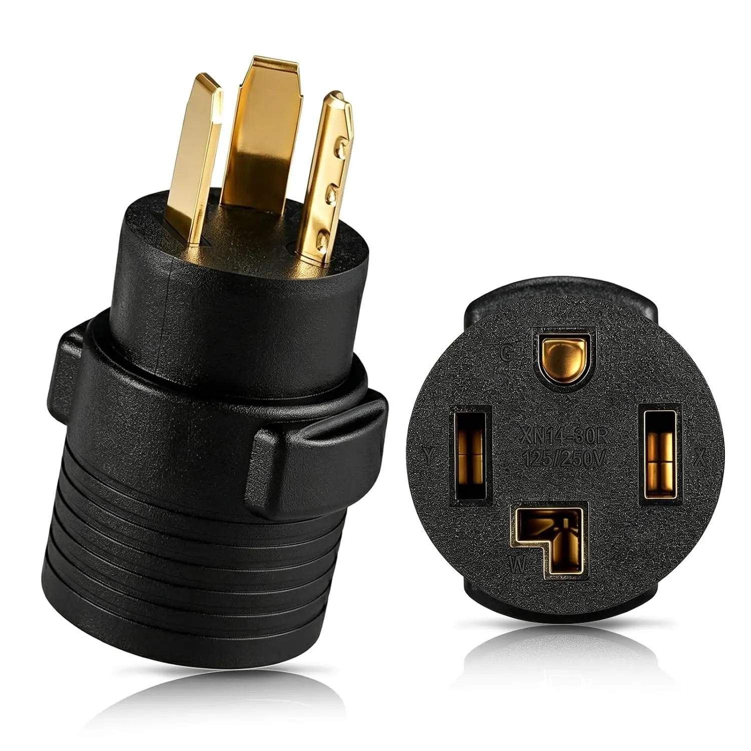 3 Prong to 4 Prong Dryer Adapter, NEMA 10-30P to 14-30R | 30 Amp 250V Heavy Duty Block Adapter for Connecting  Dryer to Older  Outlet, ETL Listed