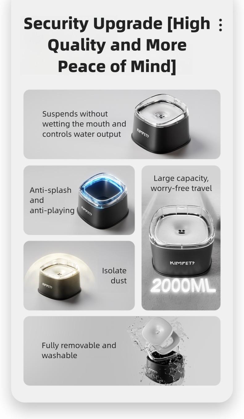 New floating water bowl for pets, keeps mouths dry, and is a water feeder for dogs and cats.