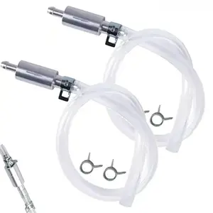2/4 Pcs Brake Bleeder Hose Kit, One Way Check Valve Tube with Metal Clips, Universal Tool for Car and Motorcycle Hydraulic Brake & Clutch Maintenance