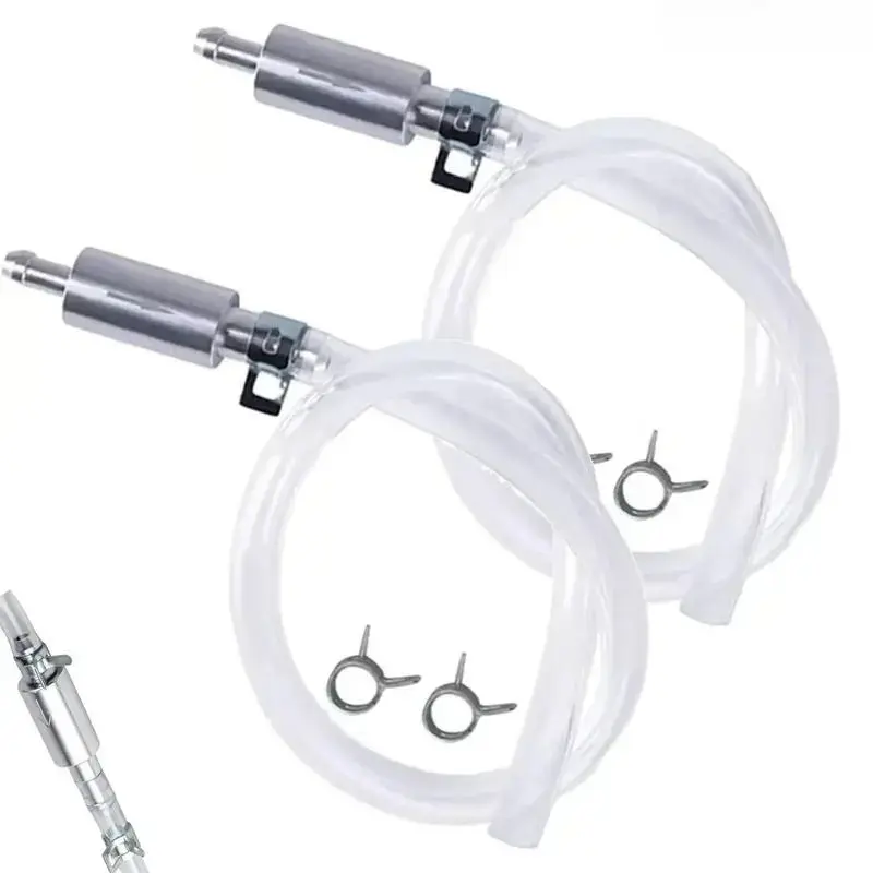2/4 Pcs Brake Bleeder Hose Kit, One Way Check Valve Tube with Metal Clips, Universal Tool for Car and Motorcycle Hydraulic Brake & Clutch Maintenance