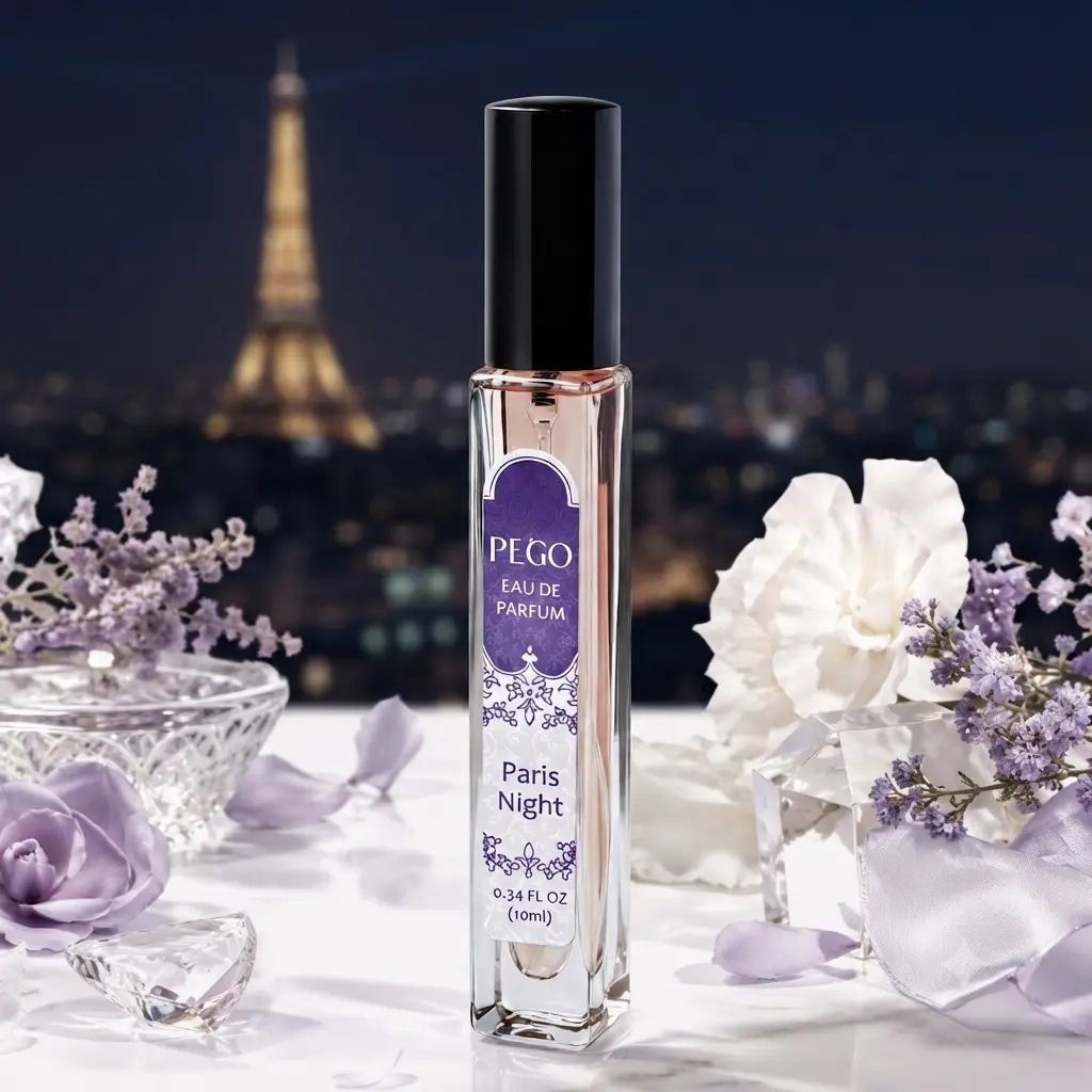 10ML Compact Women's Perfume, Paris Night Mini Fragrance, Pocket-Sized Travel Bottle, Long-Lasting Gentle Unique Scent, Date Commute Refresh