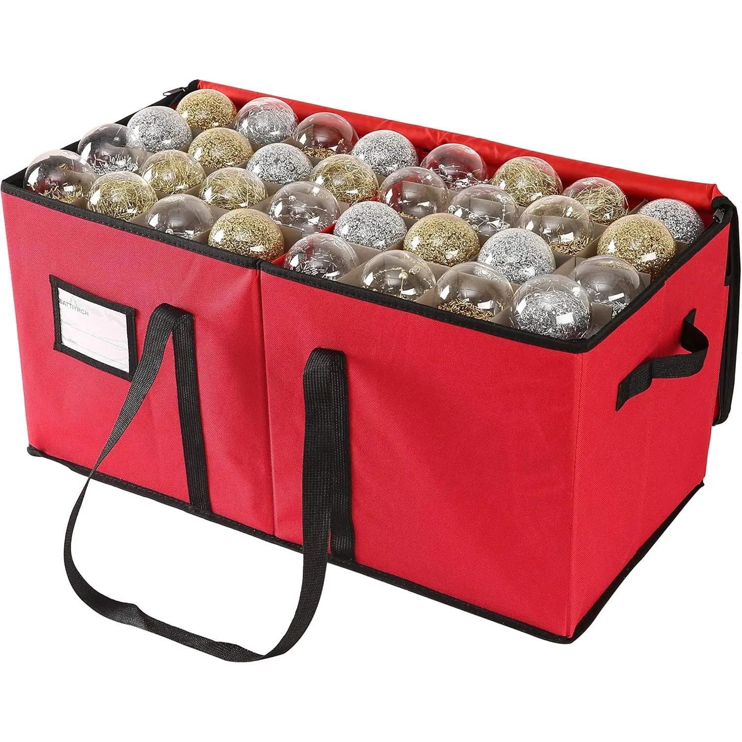 Christmas Ornament Storage Box with Slots for 128 3-Inch Holiday Ornaments