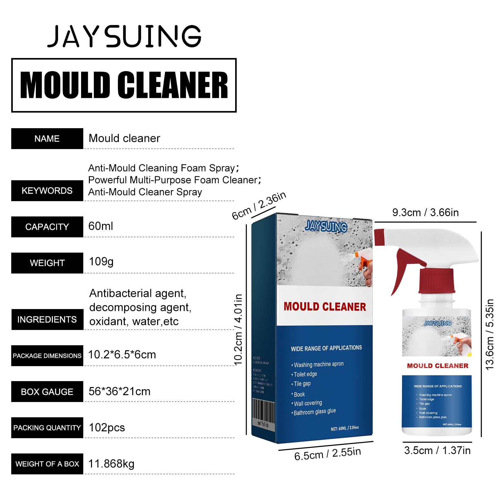 Jaysuing Mold Remover Spray, Ceiling Bathroom Tile Wall Multi-Effect Cleaning Decontamination And Mildew Removal Spray