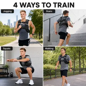 Adjustable Weighted Shoulder Pads: With reflective strips + comfortable padding, suitable for strength training and outdoor night running