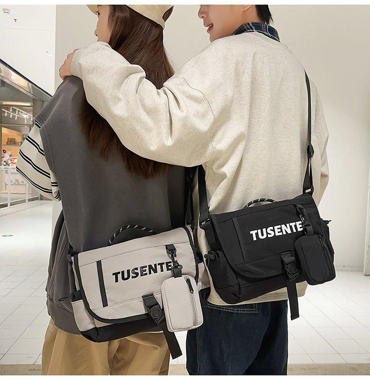 Open-top 2026 winter one-size-fits-all chest bag made of nylon fabric with lettering