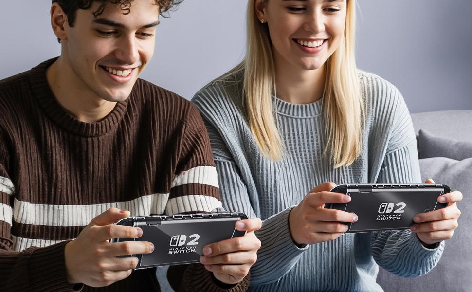 Protective Case for Nintendo Switch 2,Hard PC Sparkle Crystal Protective Cover for Switch New 2025 Console & Joy-Con Controller Accessories