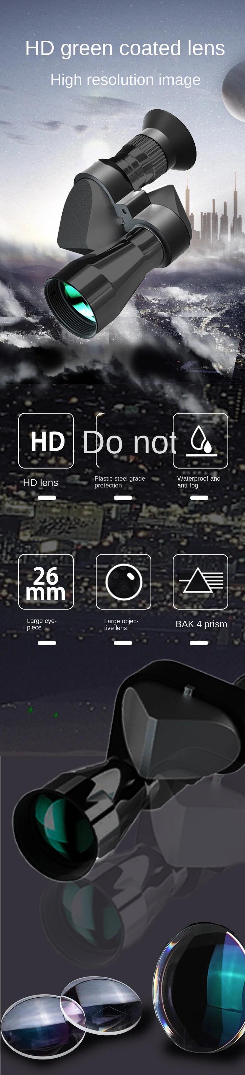 Portable High-Definition Monocular Telescope 1000x20mm with High Magnification Zoom Compact Scope for Hunting Camping Mountaineering Outdoor Fishing and Travel