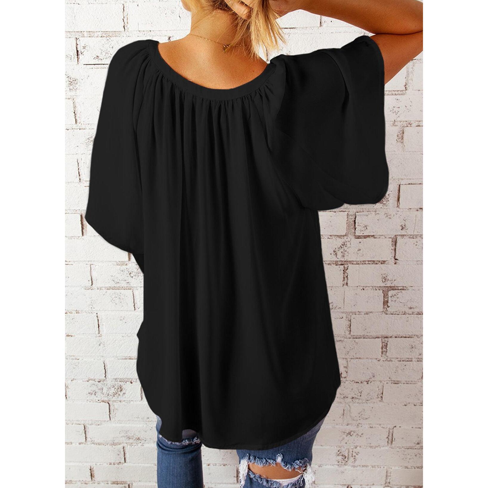 Womens Tops Dressy Casual 2026 Spring Summer V Neck Short Sleeve Shirts Business Casual Chiffon Blouses Womens Tops Dressy Casual 2026 Spring Summer V Neck Short Sleeve Shirts Business Casual Chiffon Blouses