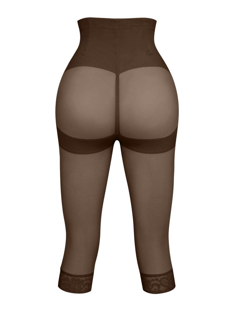 Women's Plain Contrast Lace Sheer High Waist Shapewear Shorts, Breathable Tummy Control Compression Slimming Shorts, High Stretch Shaper for Daily Wear Halloween comfyessentials boxertok underwearhaul tiktokshopbacktoschool tiktokshopblackfriday christmas Women's Plain Contrast Lace Sheer High Waist Shapewear Shorts, Breathable Tummy Control Compression Slimming Shorts, High Stretch Shaper for Daily Wear Halloween comfyessentials boxertok underwearhaul tiktokshopbacktoschool tiktokshopblackfriday christmas