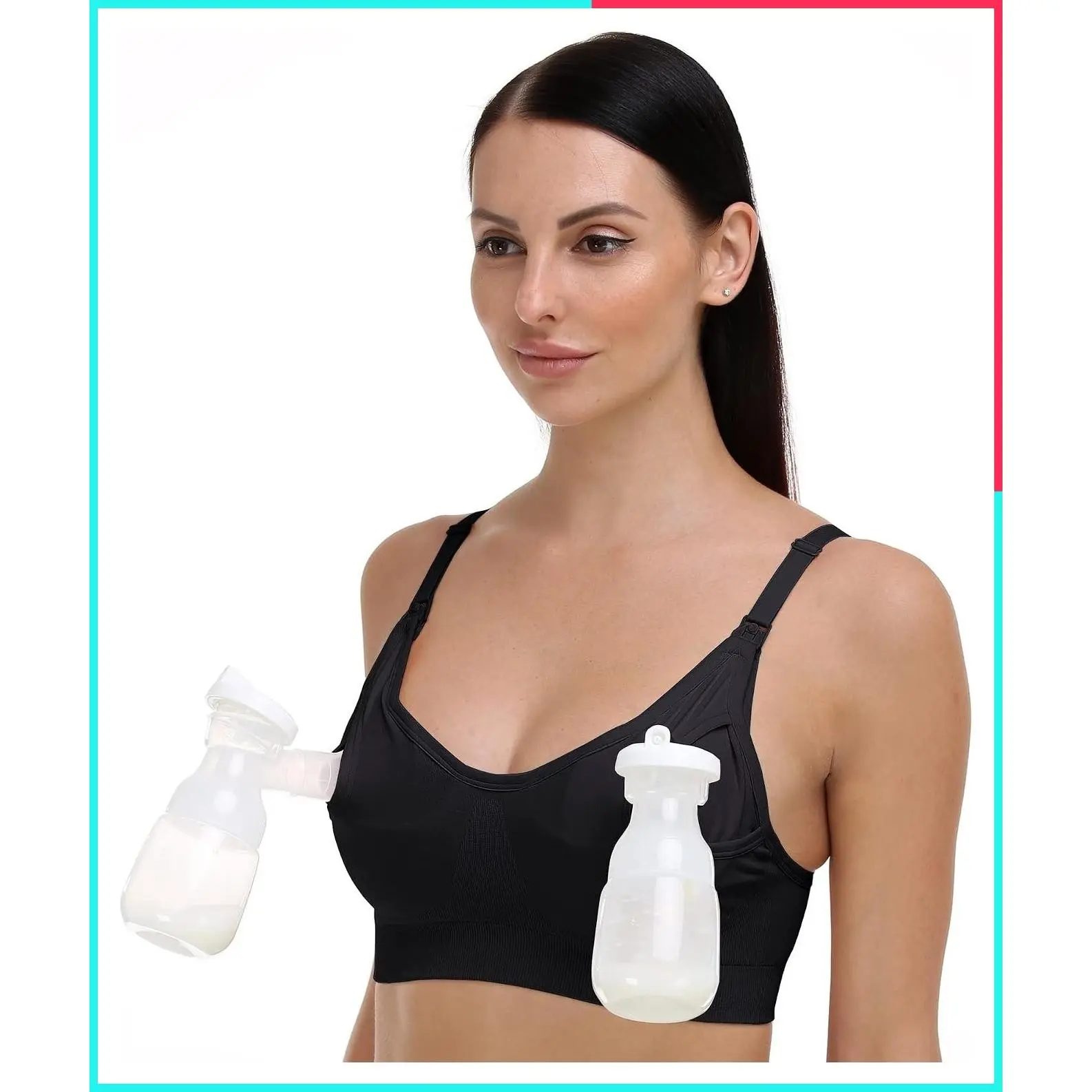 Hands-Free All-in-One Nursing and Pumping Bra, Comfortable Maternity Support, No Pad Design