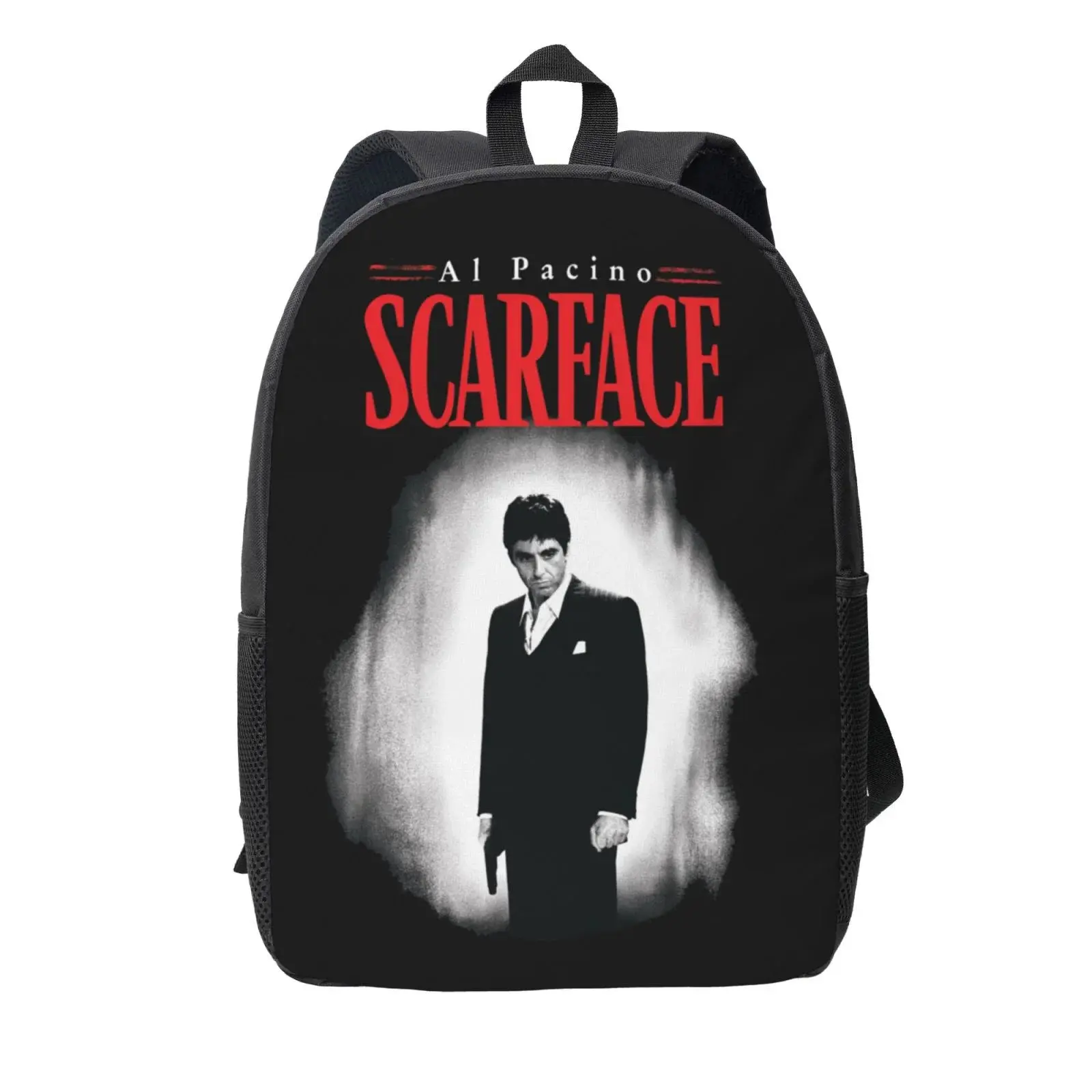 Scarface 17-in Laptop Backpack - 600D Water-Repellent Oxford Cloth Laptop Storage Bag, Chic Lightweight Stylish Work Bag with Adjustable Shoulder Strap for Office, School