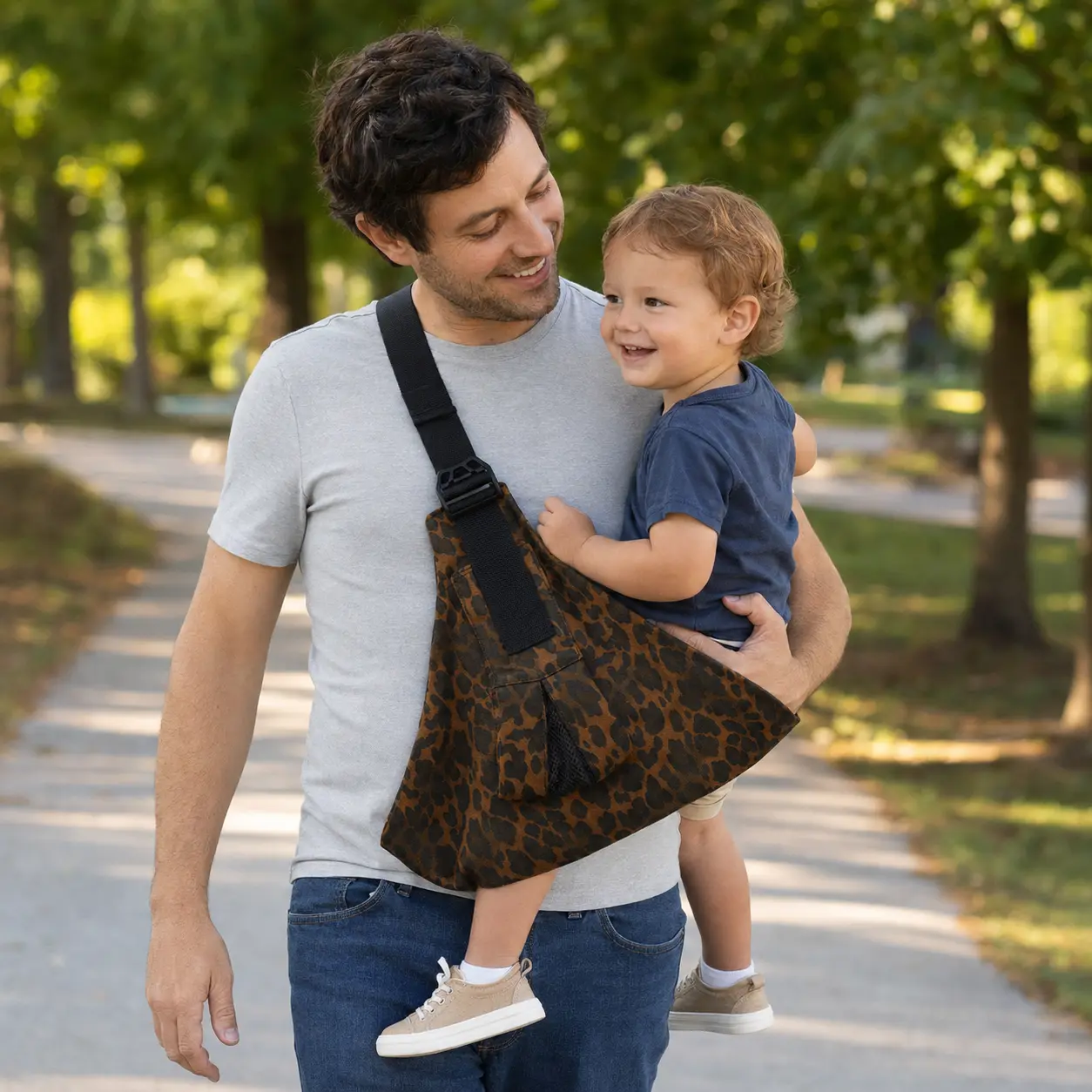 Adjustable Single-Shoulder Baby Sling Carrier, Lightweight Padded Hip Sling with Buckle in Cotton, Corduroy and Patterned Styles, Multifunctional, Infant Carrier