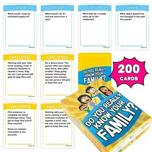 Family Game Cards, Fun Educational Activity for Kids & Adults, Interactive Learning Tool, Perfect Gift for Holidays & Parties