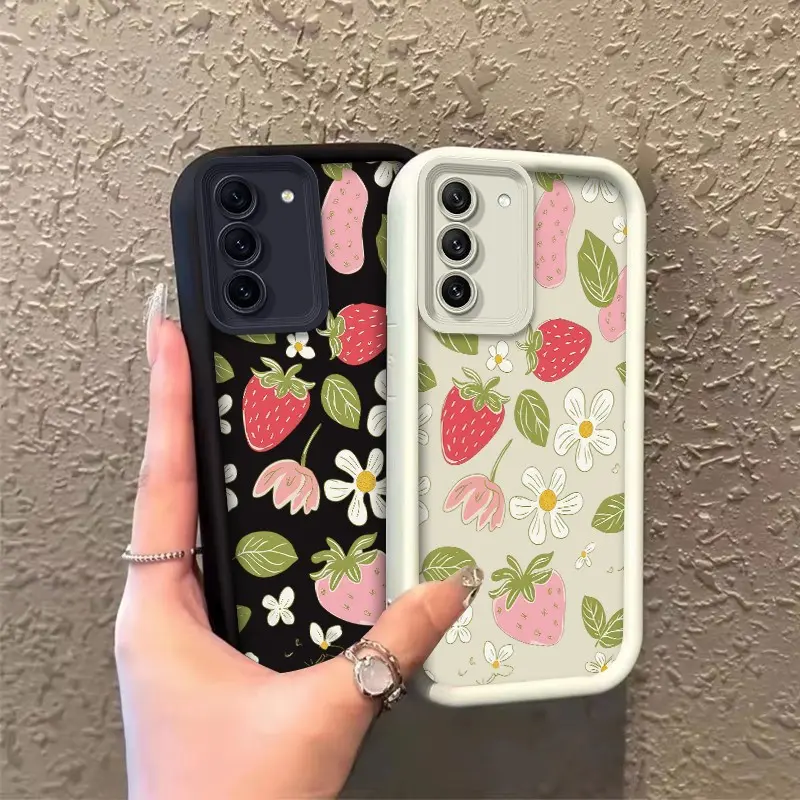 Phone case for Samsung GALAXY S21FE S22 S22PLUS S23 S23PLUS TPU Enhanced Peotection Gift Strawberry & Floral Print Phone Case soft silicone Celestial Eye Layered Phone Case ROOJTM928