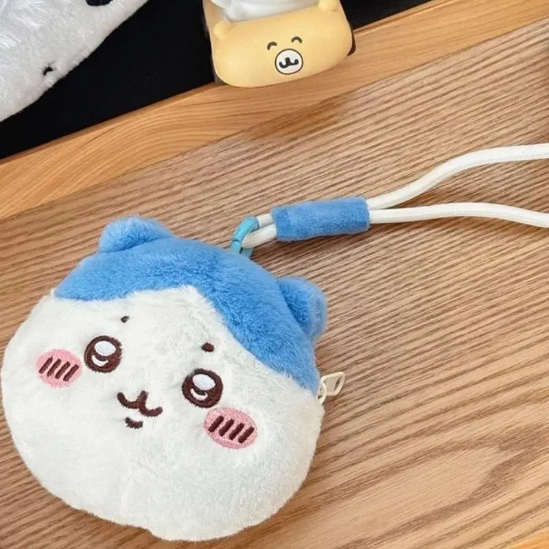 Coin Purse Chiikawa Cartoon Plush Headphone Bag Hachiware Usagi Bag Pendant High-value Cartoon Small Storage Bag Friend Gift