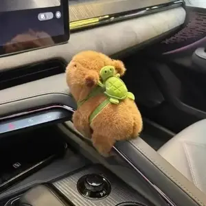 Capybara & Turtle Plush Ornaments, soft fluffy decor for car dashboards, backpacks and desktops. Cute universal accessories for men and women to spruce up spaces.