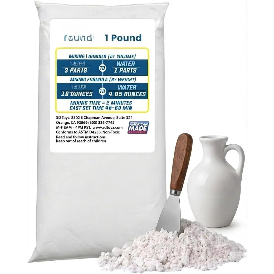 Cast Mold Casting , -Curing, , Water-Based Material for DIY Sculptures, , s & Models,  Made, 1 lb Bag