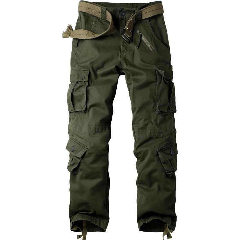 Men's Cargo Tactical Ripstop Casual Lightweight Baggy Combat  Pants with 8 Pockets No Belt Fabric Menswear Below the Ankle Mid Waist All Seasons Breathable Fashionable Utility Trouser Menswear Utility Beige Fashion Big