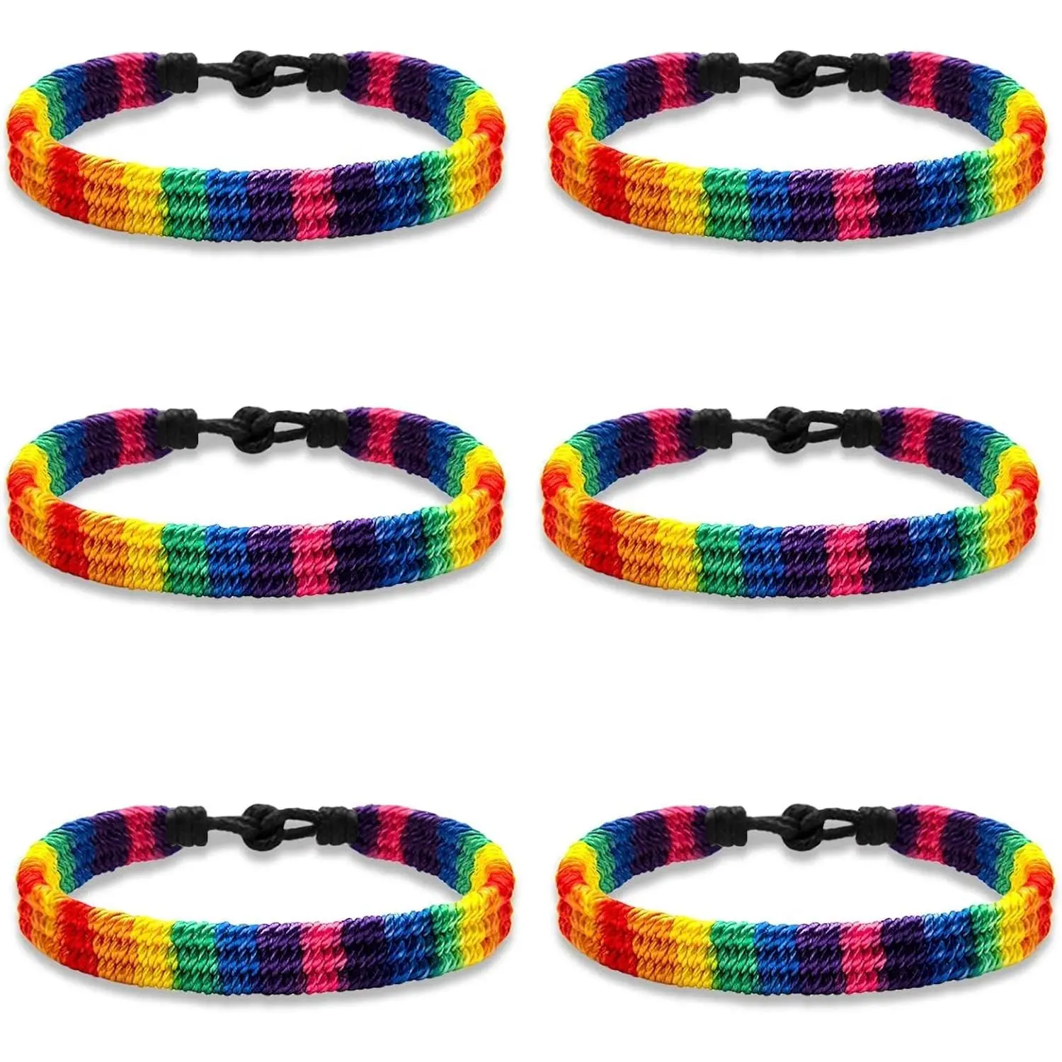 LGBT Pride Rainbow Bracelets for Couples  Pride Friendship LGBTQ Bracelet for Women Men Braided Wristband Adjustable