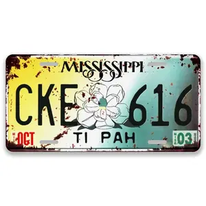 Mississippi License Plate Car Decor- 12x6 In Front License Plate, – Made in USA, Car Truck Tag Humor Trucks & Cars, 4 Pre-Drilled Holes,Easy Installation,Perfect Gift Ideas