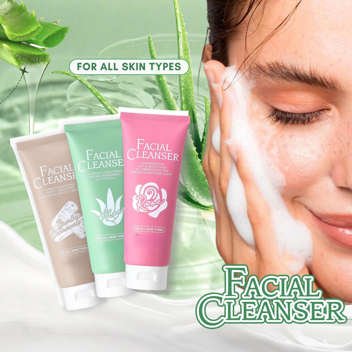 Oil-control facial cleanser cleans pores, removes oil, exfoliates, is gentle and non-irritating, and provides moisturizing hydration