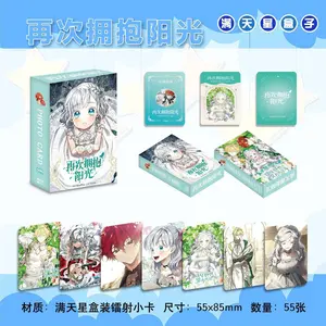 55 Pcs/Set Korean Manhwa Into The Light,Once Again Laser Lomo Card Luminas,Aisha Comic Characters HD Photocard Fans Cosplay Gift