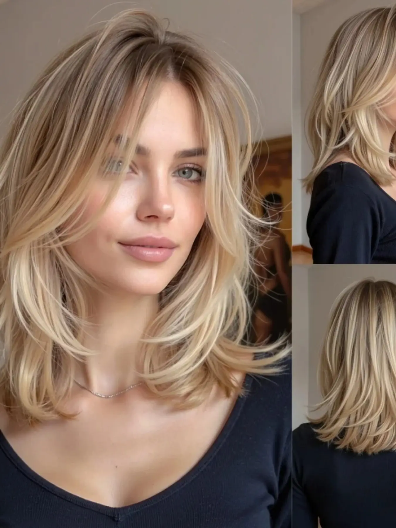100% Human Hair Wig, 13x4 Lace Front, 14 Inch Wavy Blonde, Pre-Trimmed Fetus Hair, 150 Density, Daily Wear for Women