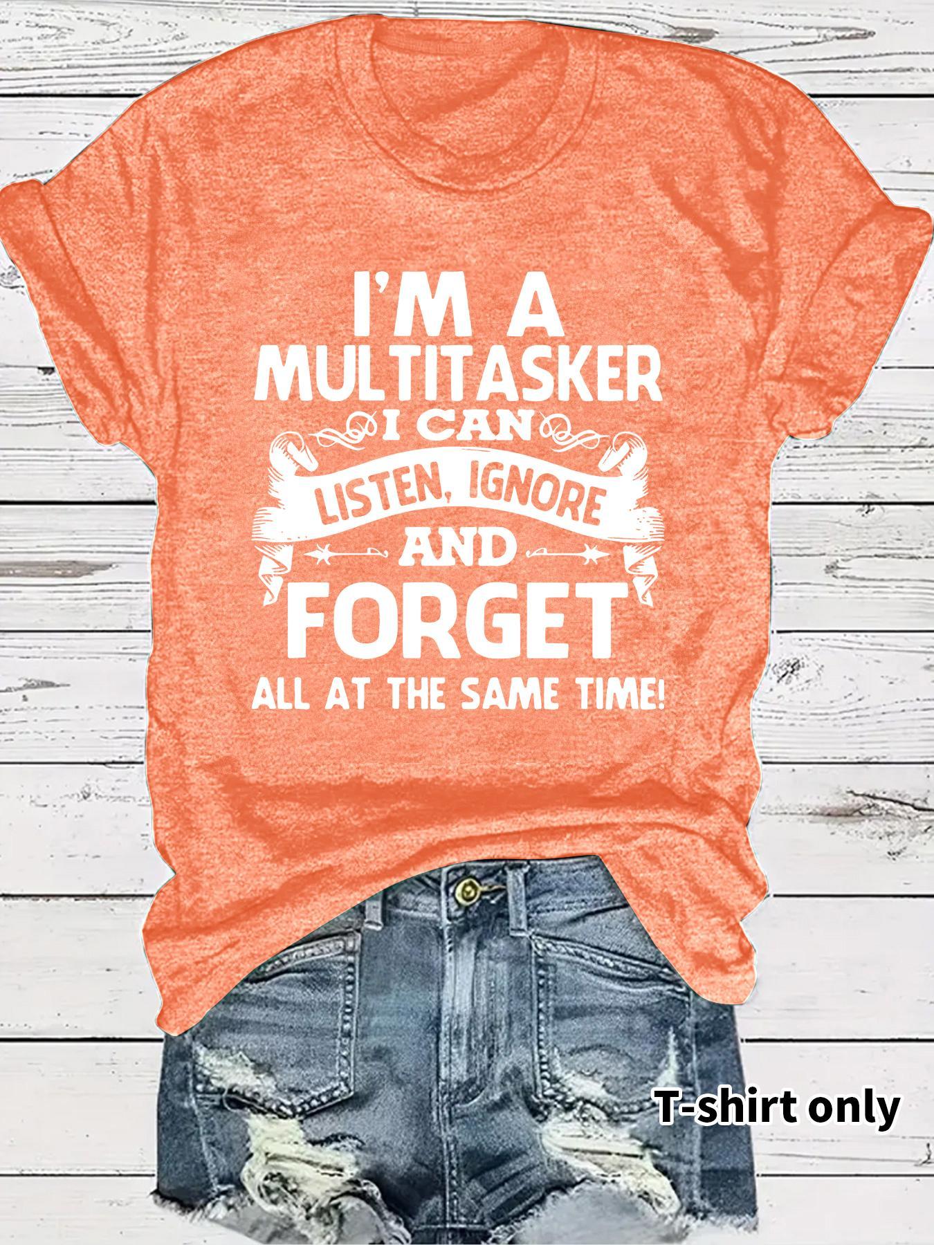 Women's Letter Print Round Neck Tee, Fashion Casual Crew Neck T-shirt for Daily Holiday Vacation Outdoor Wear, Ladies Clothes for Spring, Womenswear