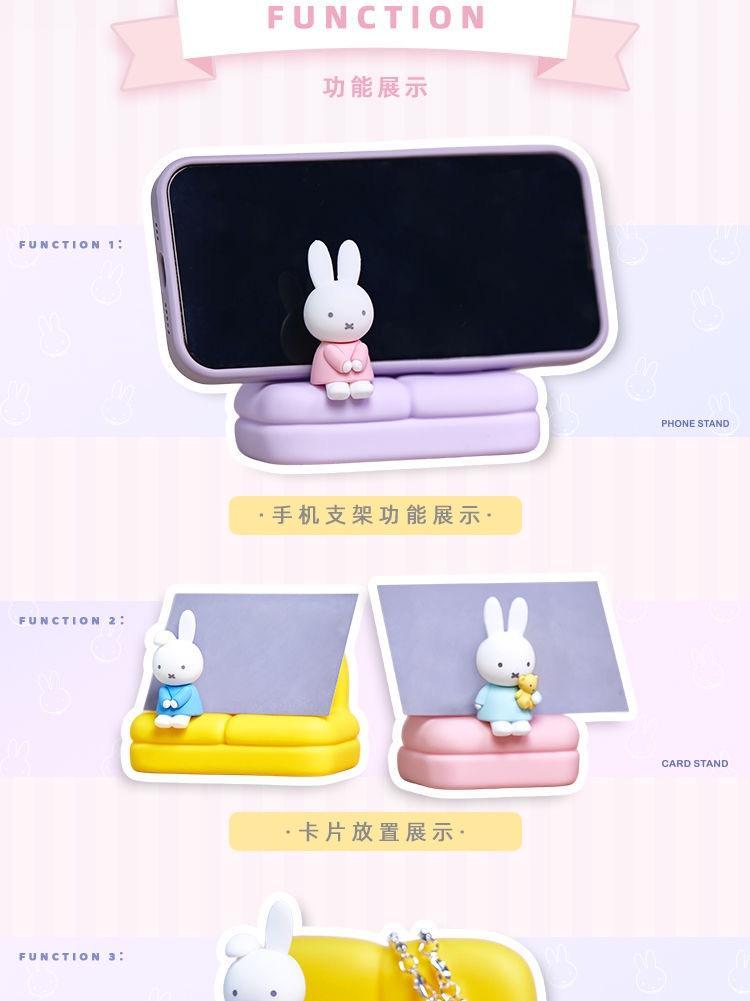 Original Miffy Phone Sofa Stand Series Blind box 2nd Cartoon Cute Doll Figurine Kawaii Decorative Ornament Gift Toy