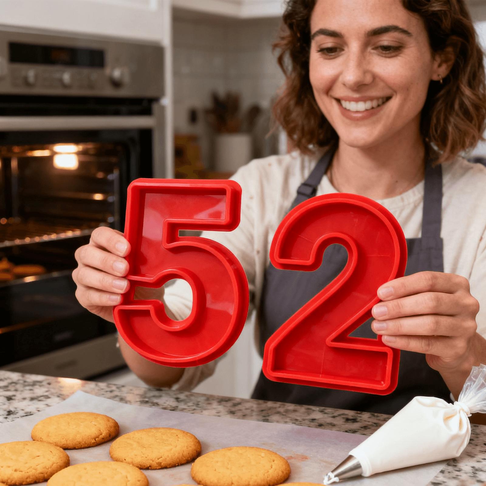 For Birthdays, Baking & Dessert Making, Number Baking Mold Solution, 0-8 Number Shape Silicone Molds, Easy Release Reusable, Effortlessly Handle Birthday Number Dessert Baking, 9 Pack
