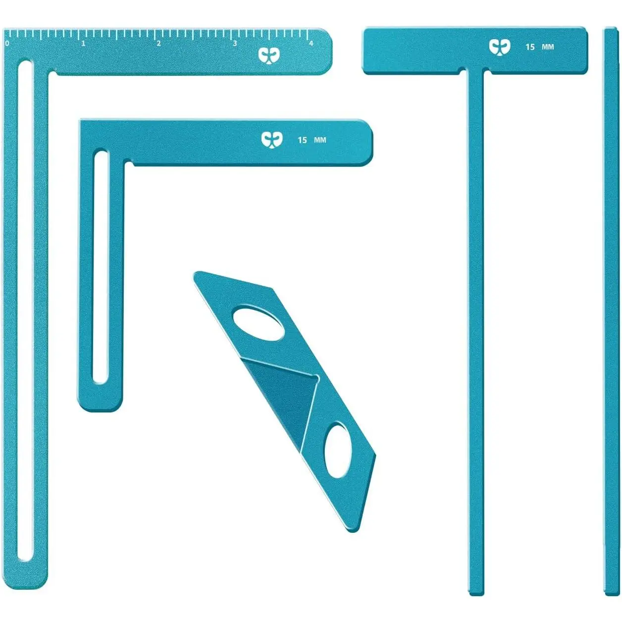 Bookbinding Tool Set 5 count – Durable Metal Scrapbooking & Binder Kit with T‑Ruler, Corner Miter,  Spacer, Divider – Professional Templates for Journals & Photo Albums
