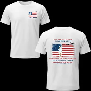 Women's Wallen Don’t We Lyrics Patriotic Ribbed Hem T-Shirt - Stretchy Breathable Country Music Fan Top, American Flag Military Pride Graphic Apparel, 4th Of July Concert Unisex Gift