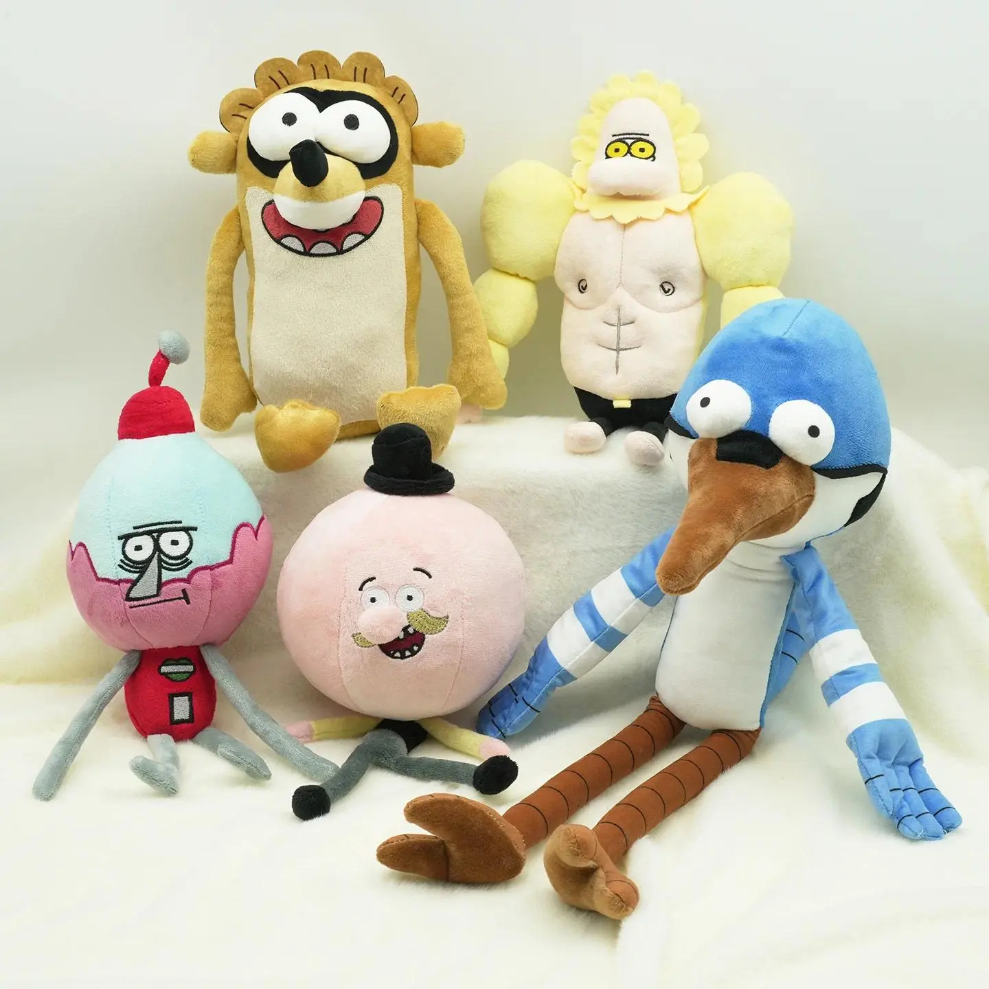 TreasuringU New Cartoon Mordecai Plush Toys Kawaii Rigby Stuffed Dolls Benson Plushie Soft Pillow Home Decor Birthday Gifts